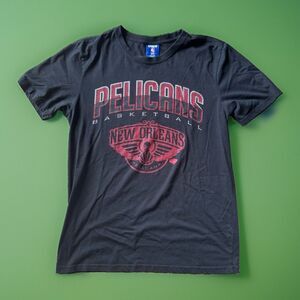 RARE - New Orleans Pelicans NBA Graphic T-Shirt Blue Label Logo Men's M Unk